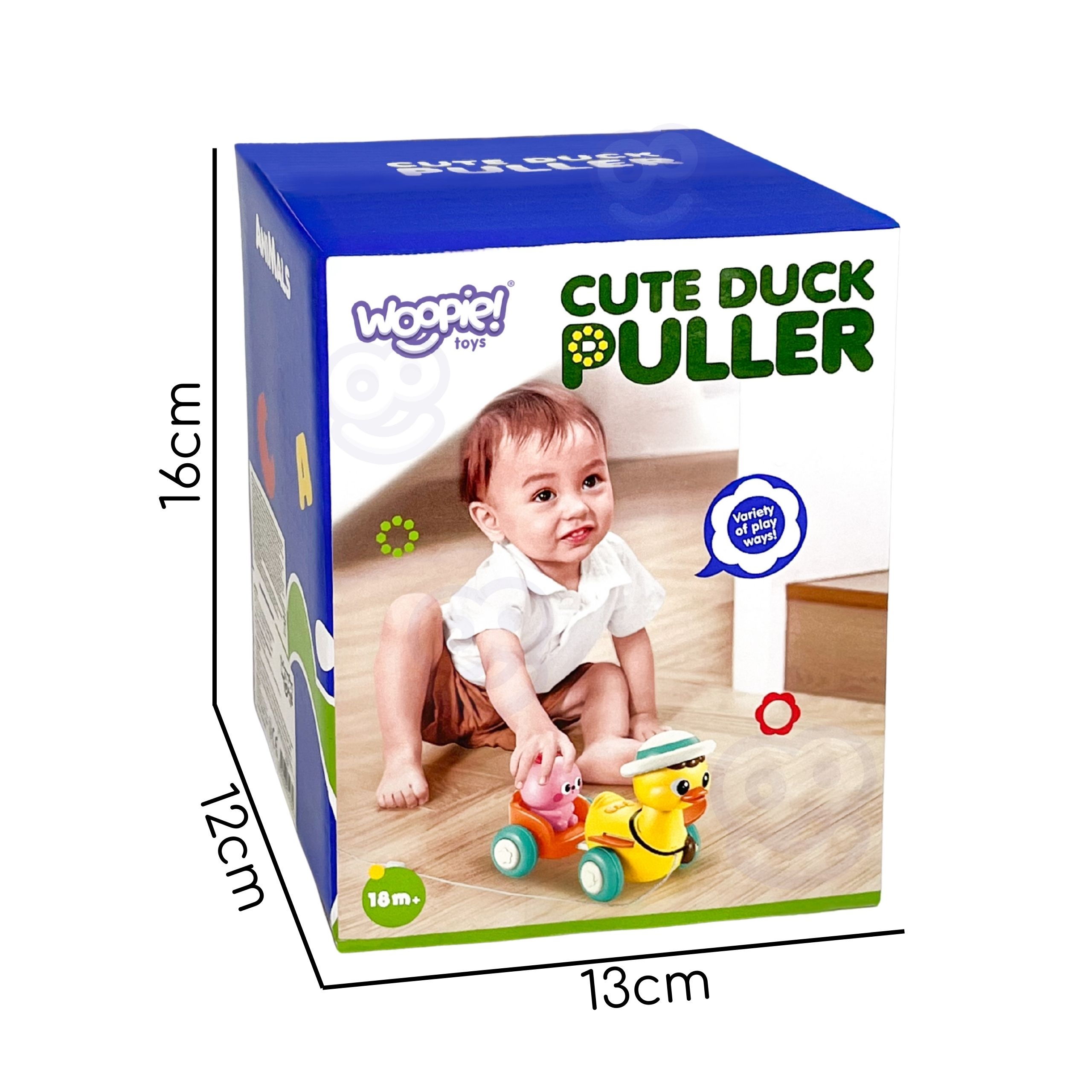 Żółta kaczuszka z różowym króliczkiem w przyczepce do ciągnięcia - 6 z 6