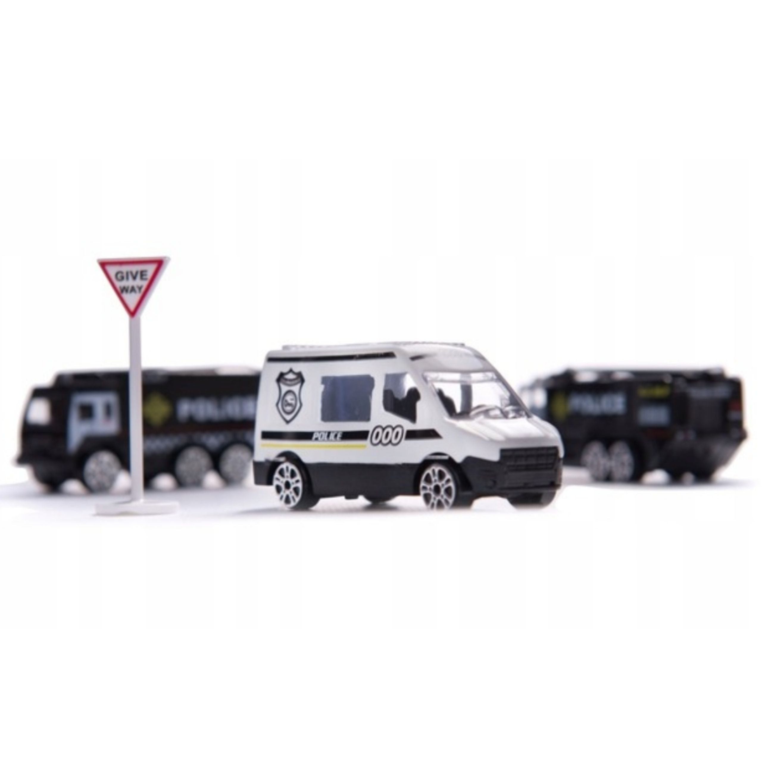 Samolot rozkładany transporter policja z 3 autami policyjnymi zestaw xl znaki drogowe - 25 z 27