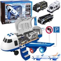 WOOPIE Samolot Transportowy Duży z Wozami Policyjnymi