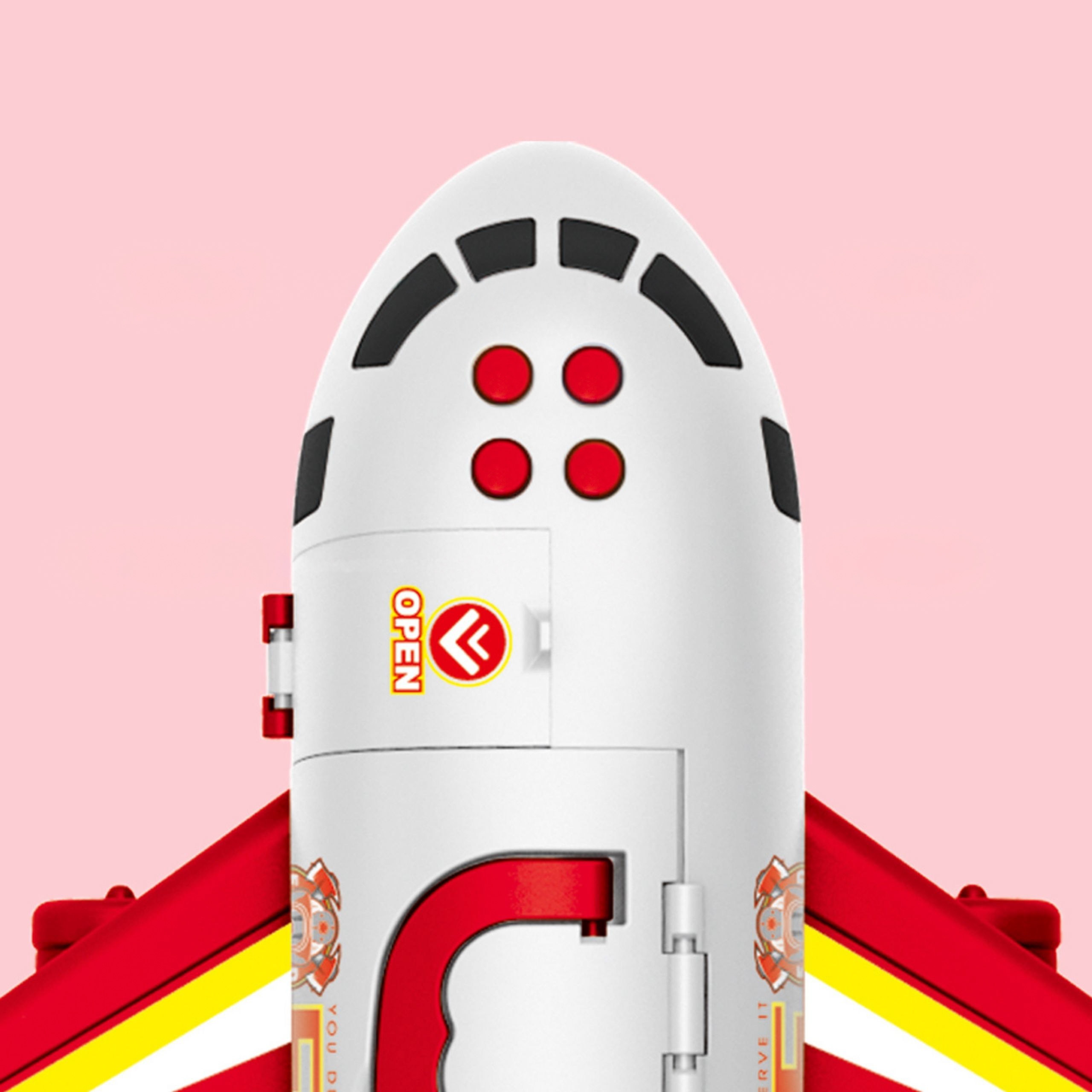 Samolot rozkładany transporter straż pożarna z 3 autami strażackimi zestaw xl znaki drogowe - 12 z 16