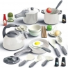 WOOPIE Zestaw Małego Kucharza Garnki Patelnia Czajnik Biały 32el.