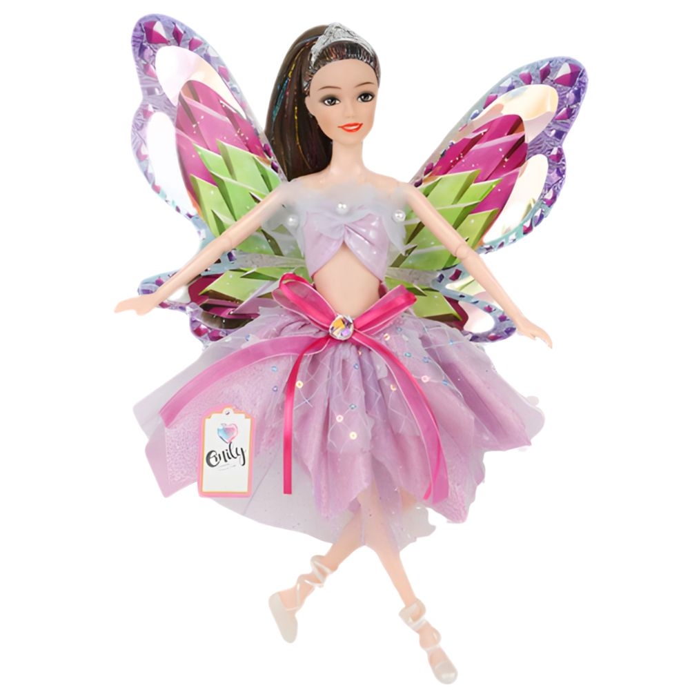 Lalka emi wróżka z kolorowymi skrzydłami i balonami - 6 z 6