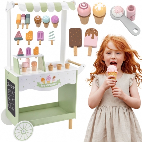 VIGA PolarB Drewniany Stragan z Lodami Lodziarnia Mobilna