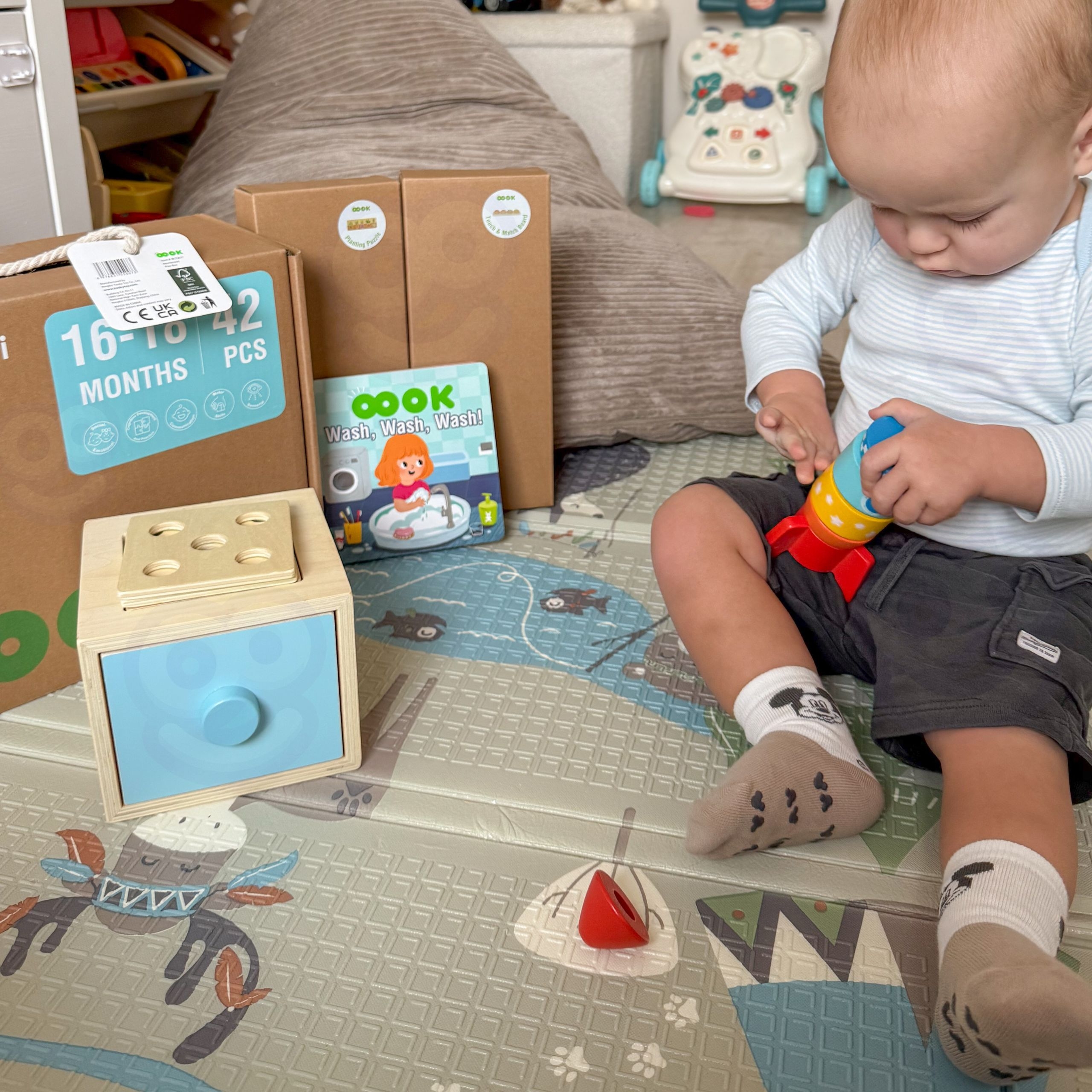 Box pudełko xxl montessori edukacyjne 7w1 sensoryczne 16-18 mies. - 16 z 19