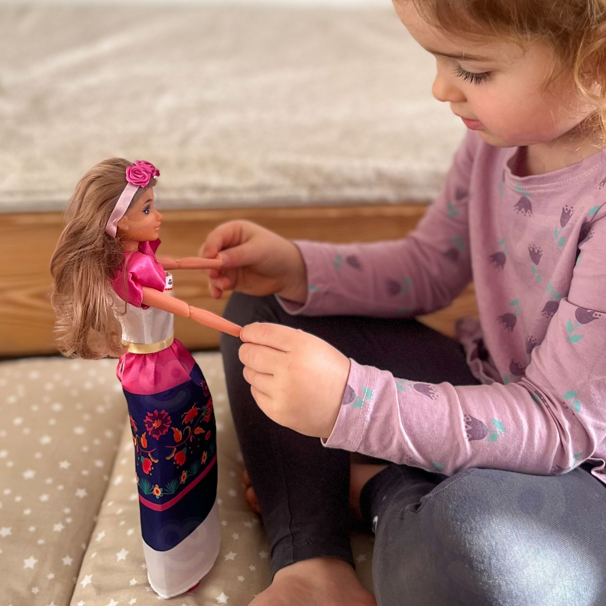 Lalki kobiety świata lily meksykanka tradycyjny strój kwietny wzór - 7 z 7