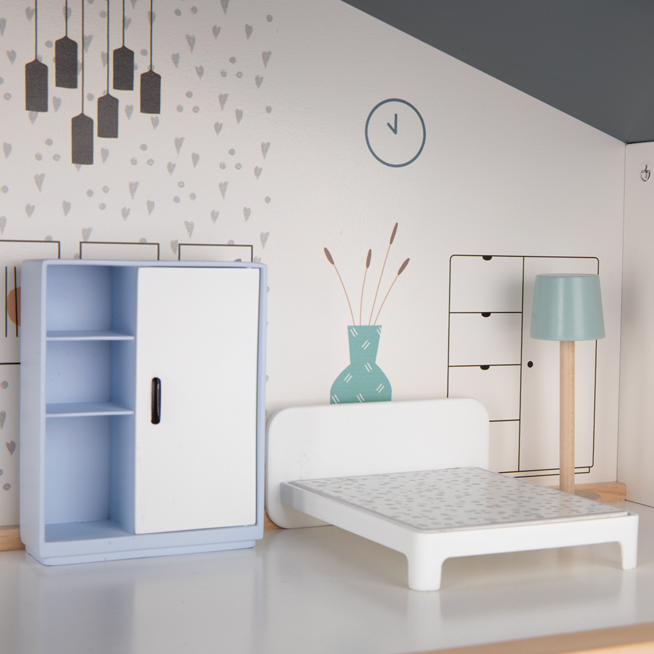 Pastelowy Raj - Drewniany Domek z Rodziną Lalek FSC - 18 z 22