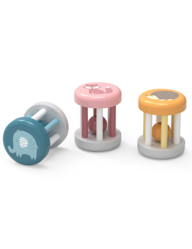 VIGA PolarB Drewniana Grzechotka Ze Zwierzątkiem