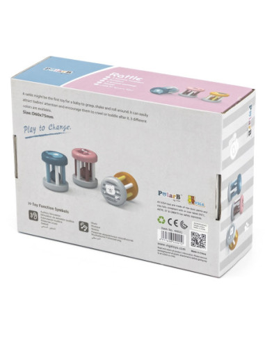 VIGA PolarB Drewniana Grzechotka Ze Zwierzątkiem