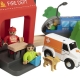Tooky Toy Drewniana Kolejka Staż Pożarna Ambulans 70 el.