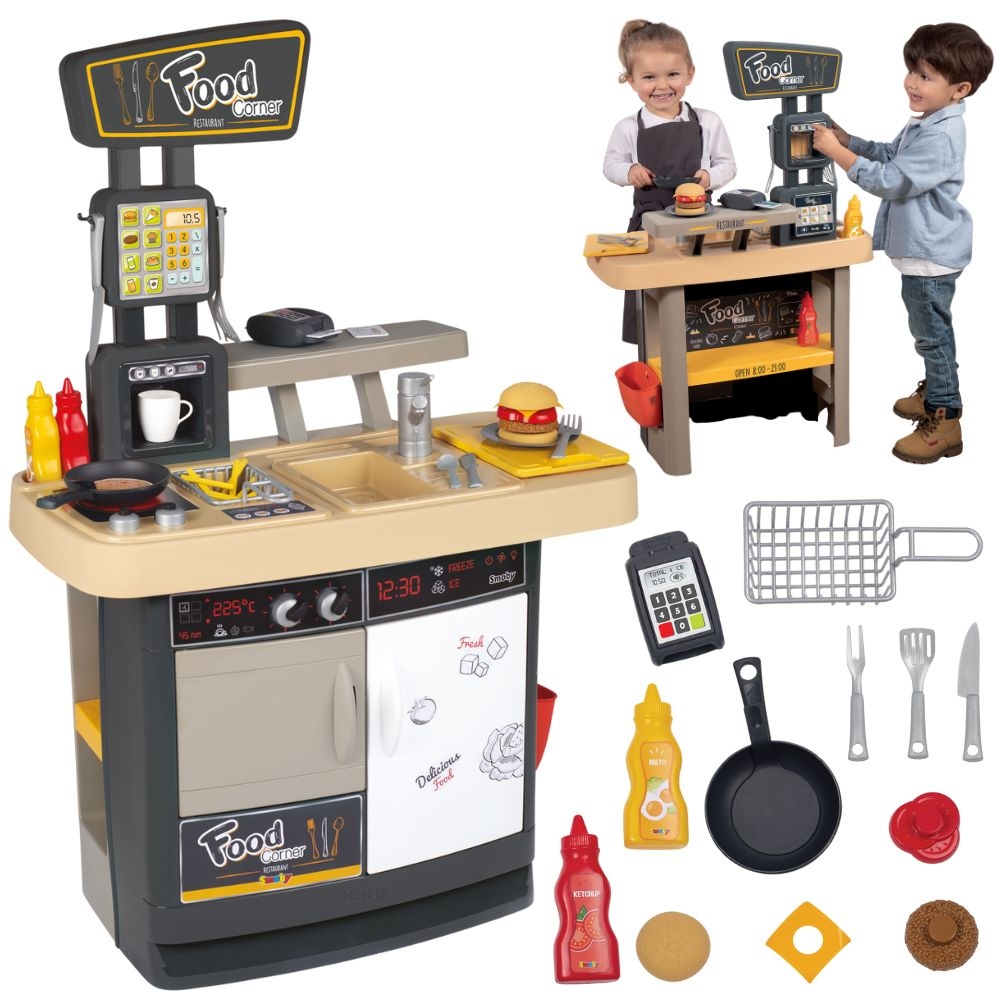 Restauracja bar dla dzieci 2w1 kuchnia jadalnia akcesoria - 18 z 18