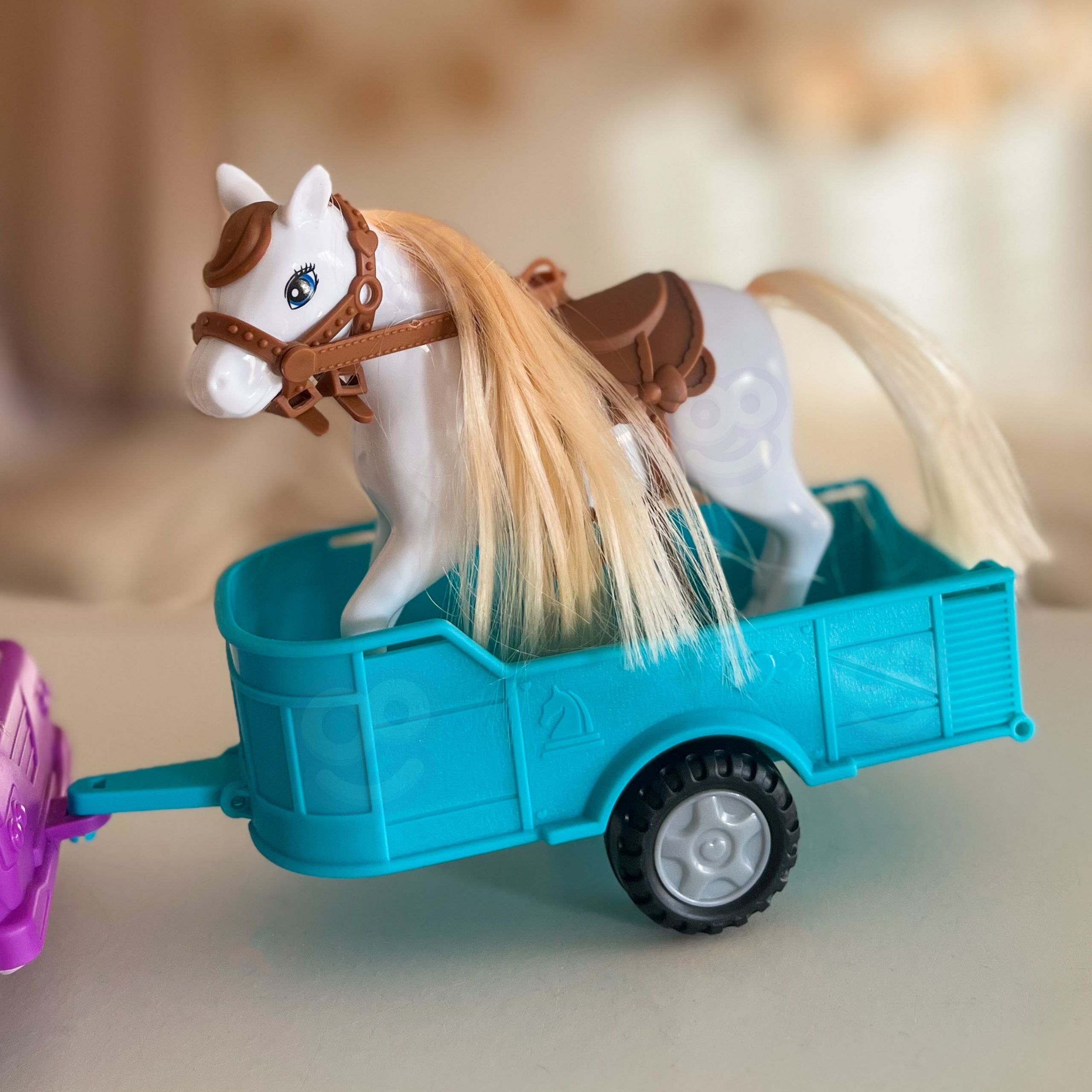 Lalka niki zestaw z koniem samochodem i przyczepą - 12 z 12