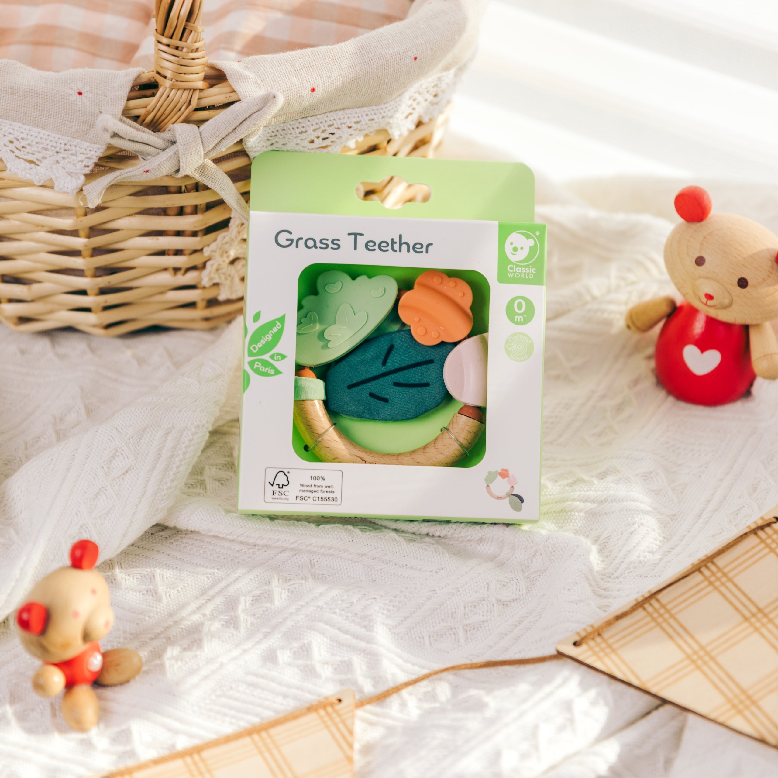 Sensoryczna Grzechotka-Gryzak DrewnoLove - 13 z 13