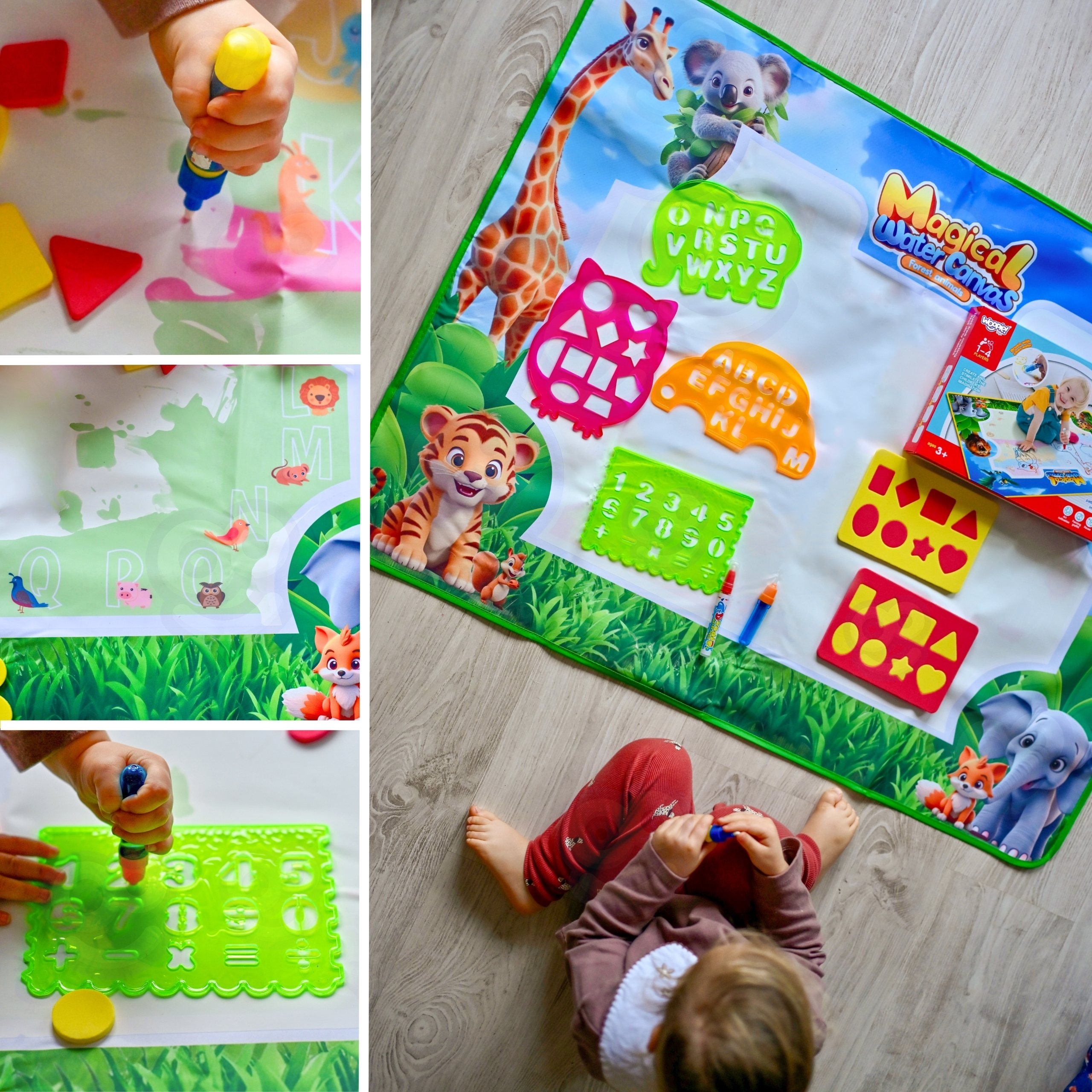 WOOPIE Mata Wodna do Malowania Safari Literki Cyferki