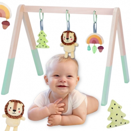 TOOKY TOY Baby Gym Stojak Edukacyjny Gimnastyczny 3 Zawieszki