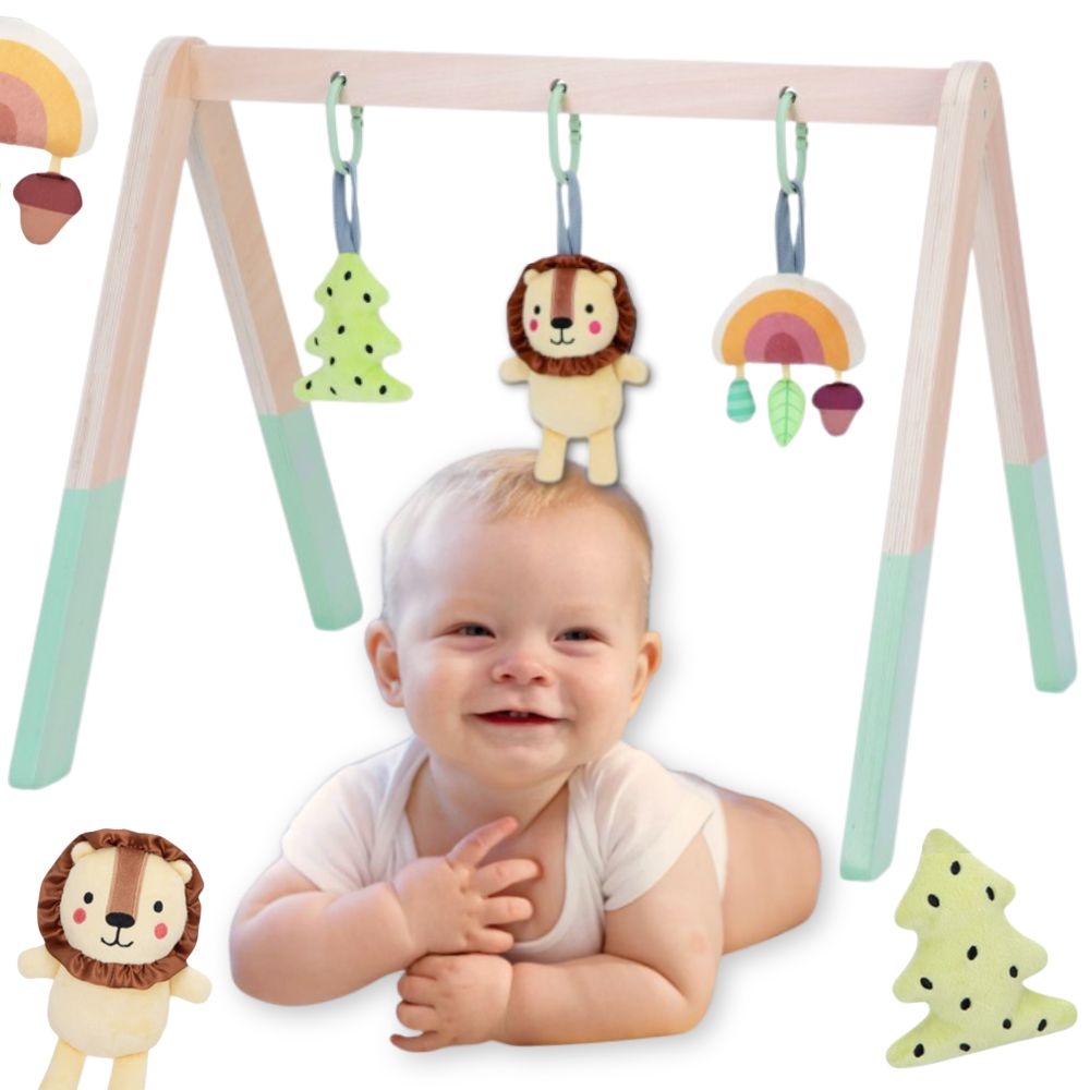 TOOKY TOY Baby Gym Stojak Edukacyjny Gimnastyczny 3 Zawieszki