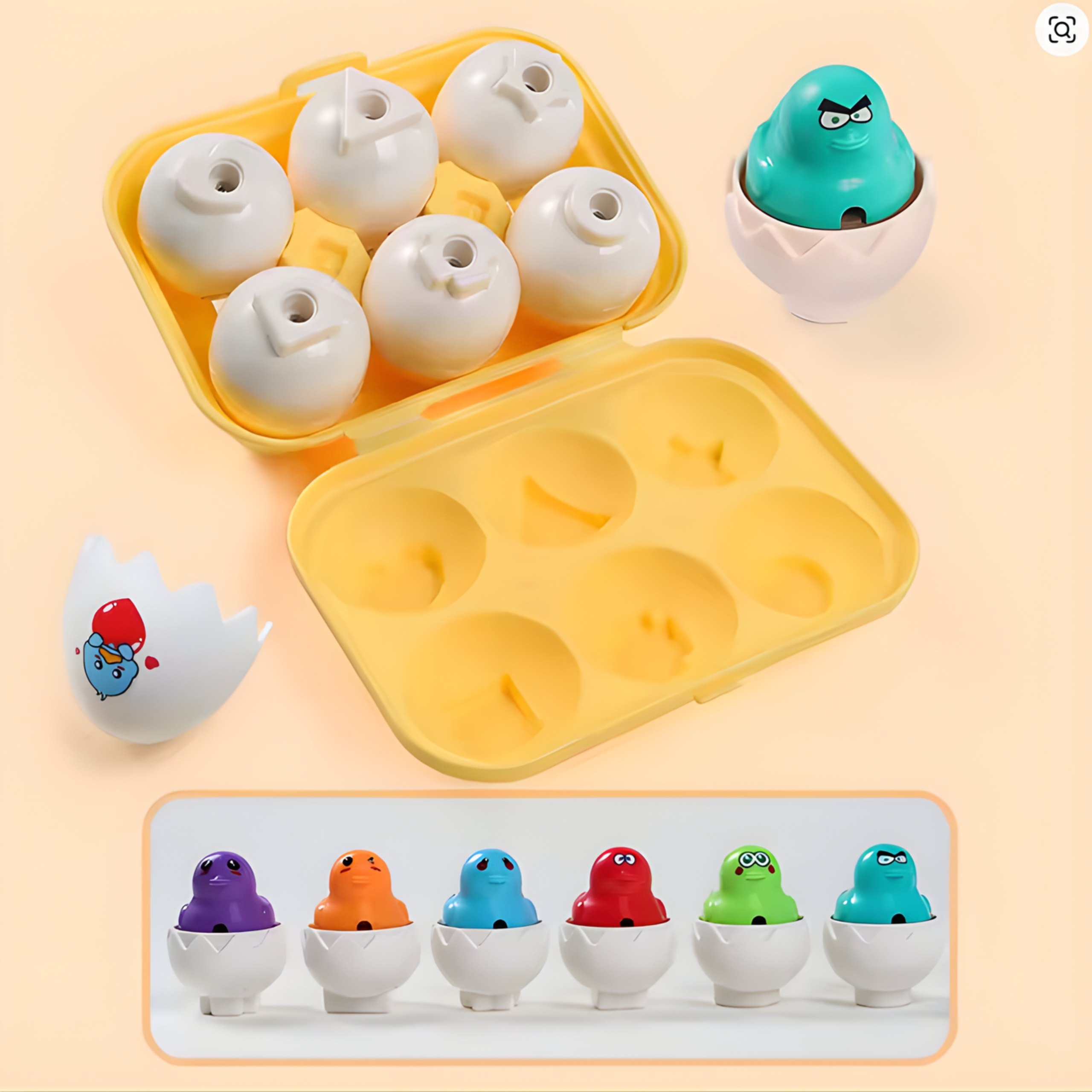 EduKurczaki - Wesoła Sorter-układanka Montessori - 8 z 12