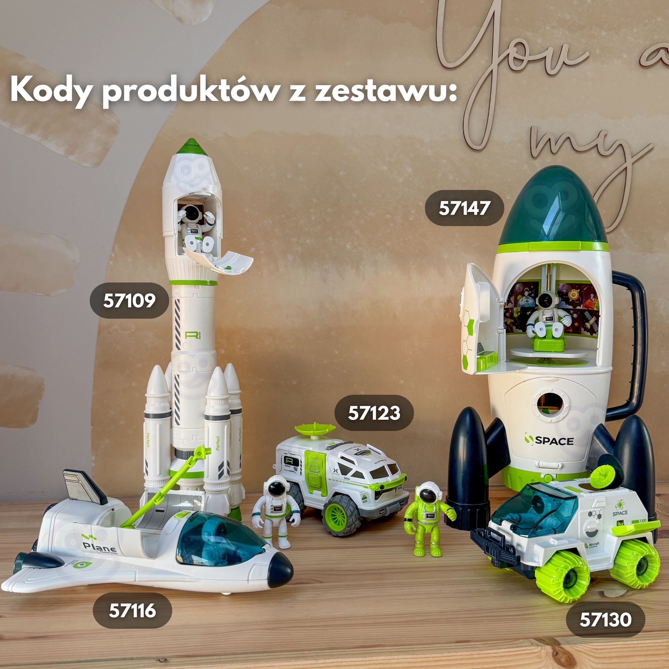 WOOPIE Zestaw Kosmiczny Prom i Łazik Space Set