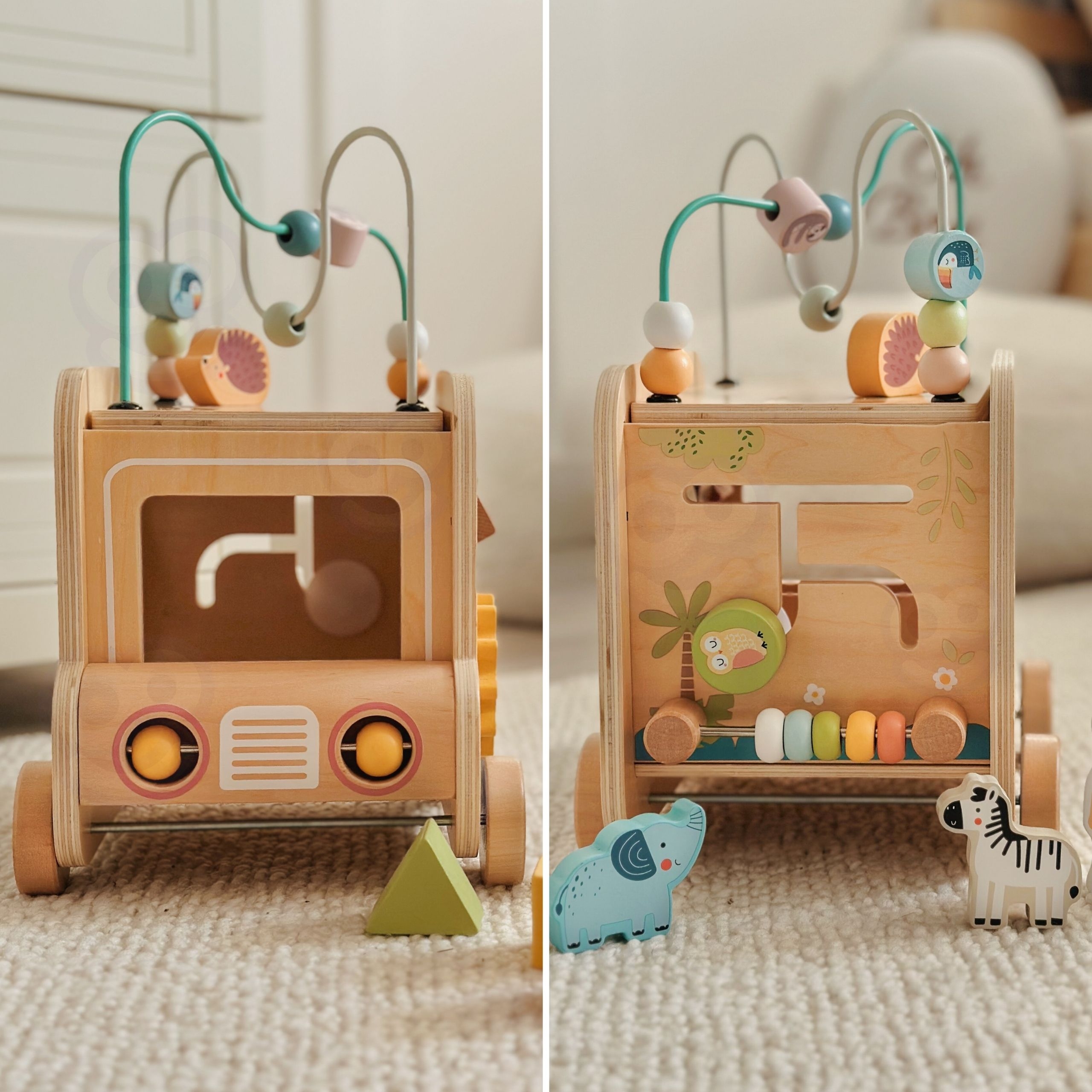 Drewniana kostka aktywności samochód terenowy safari fsc - 13 z 14