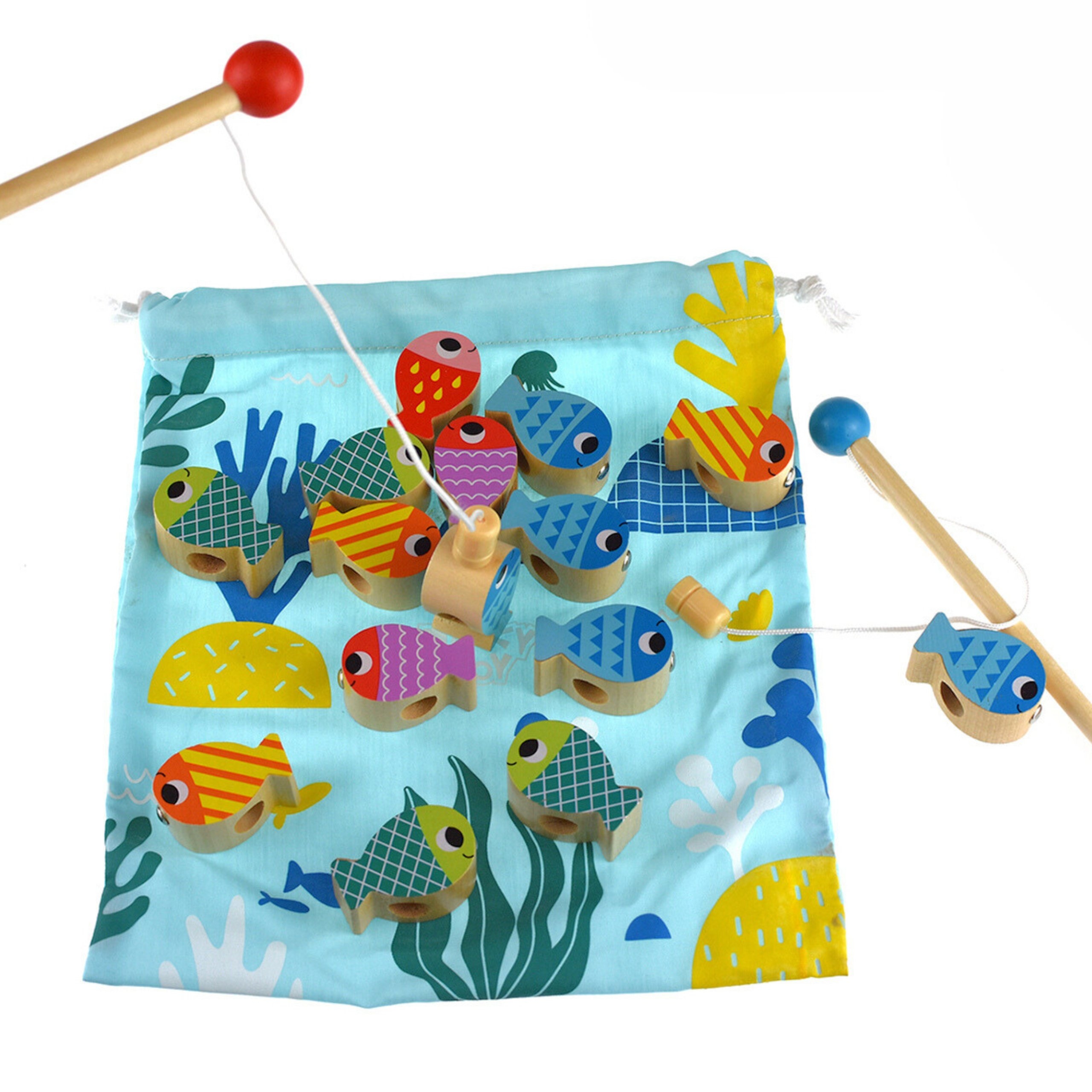 Drewniana gra wieloryb i rybki wielofunkcyjna 4 w 1 - 16 z 17