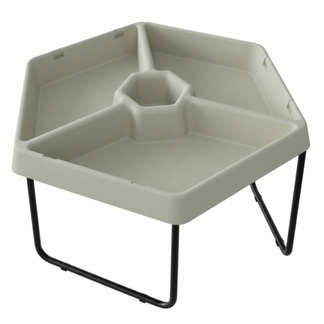 MASTERKIDZ Sześciokątny Stolik Do Zabawy Piaskiem i Wodą 3 Komory Regulowana Wysokość