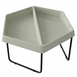 MASTERKIDZ Sześciokątny Stolik Do Zabawy Piaskiem i Wodą 2 Komory Regulowana Wysokość