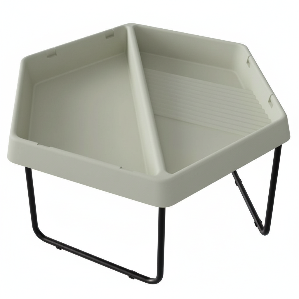 Sześciokątny stolik do zabawy piaskiem i wodą 2 komory regulowana wysokość