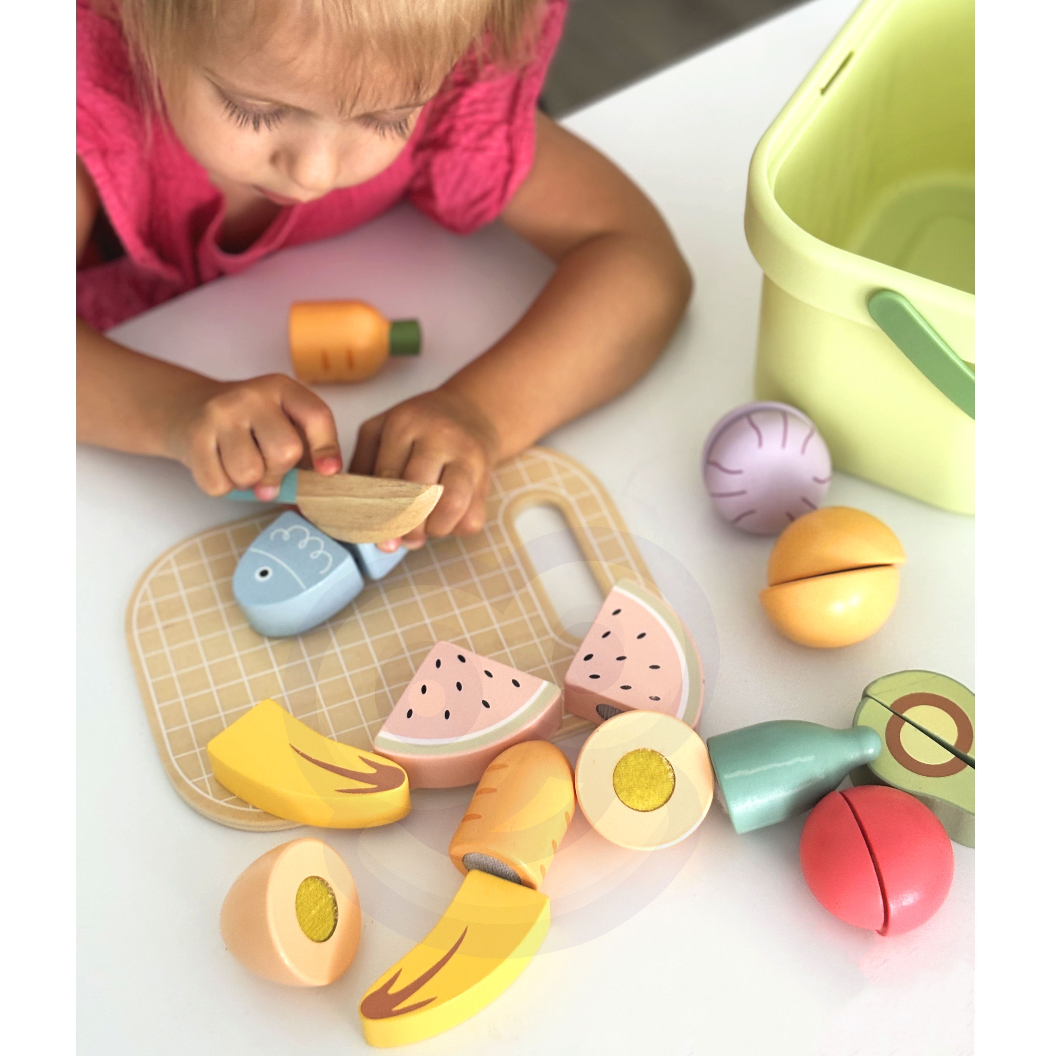 Drewniany zestaw żywność warzywa owoce - 25 z 29