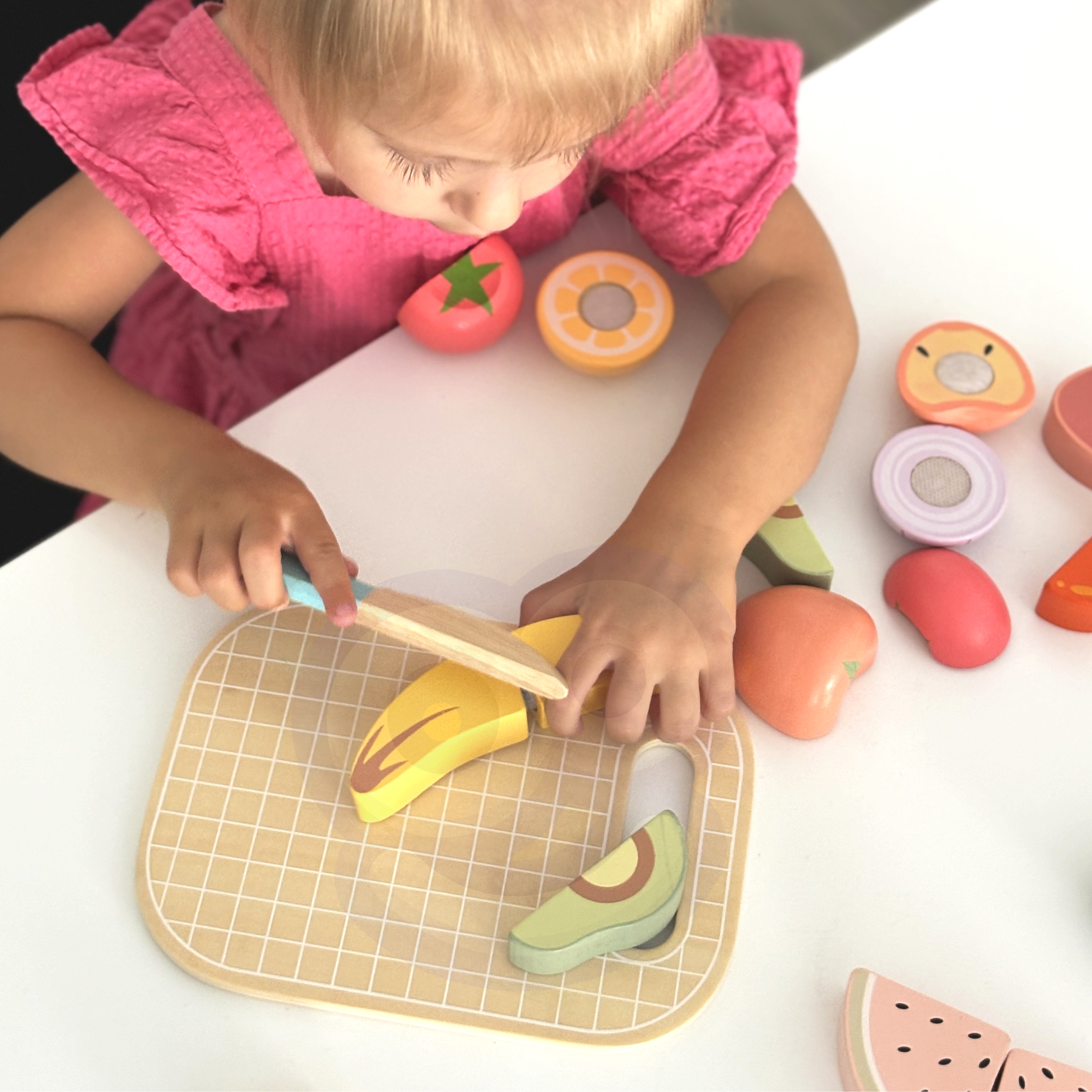 Drewniany zestaw żywność warzywa owoce - 26 z 29