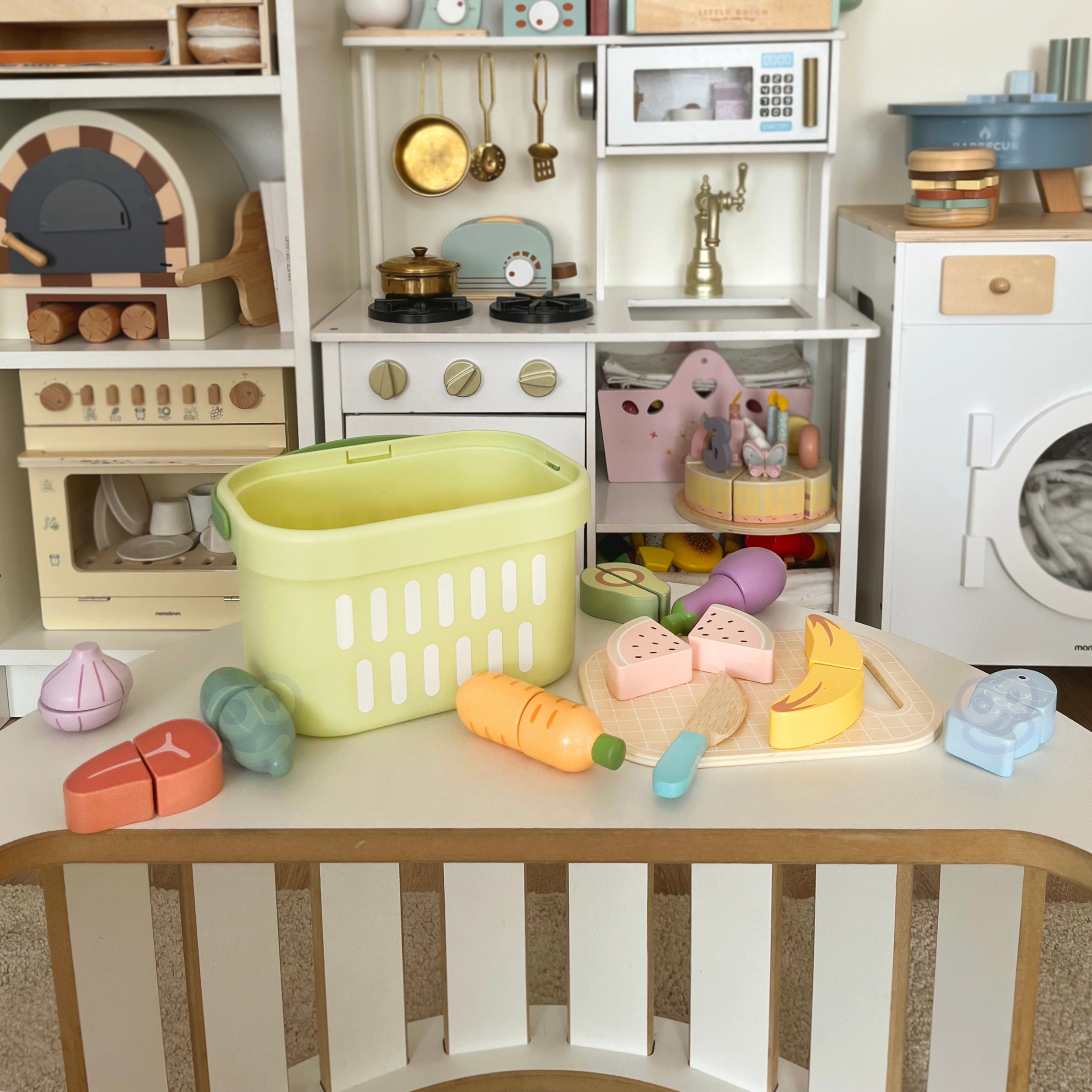 Drewniany zestaw żywność warzywa owoce - 21 z 29