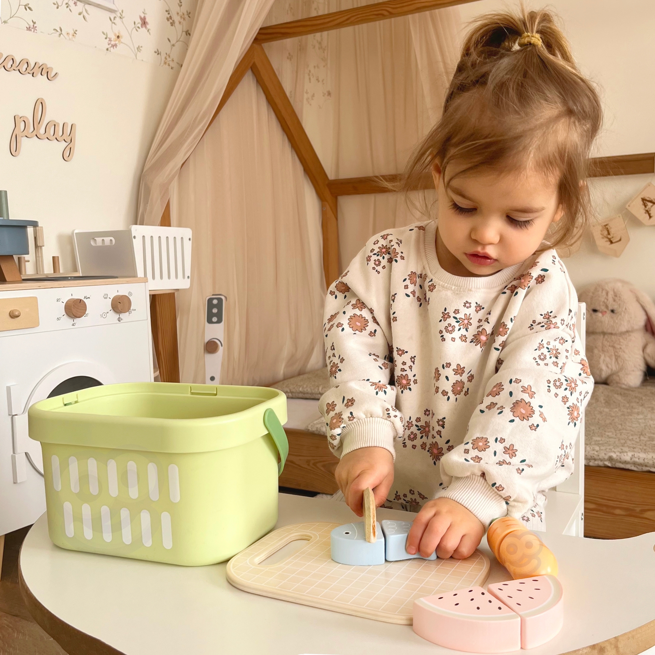 Drewniany zestaw żywność warzywa owoce - 23 z 29