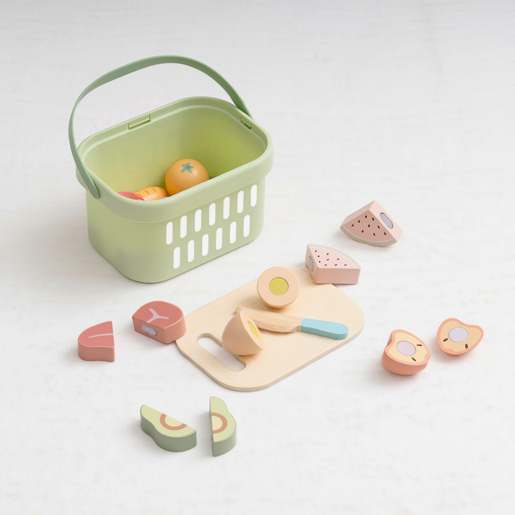 Drewniany zestaw żywność warzywa owoce - 28 z 29