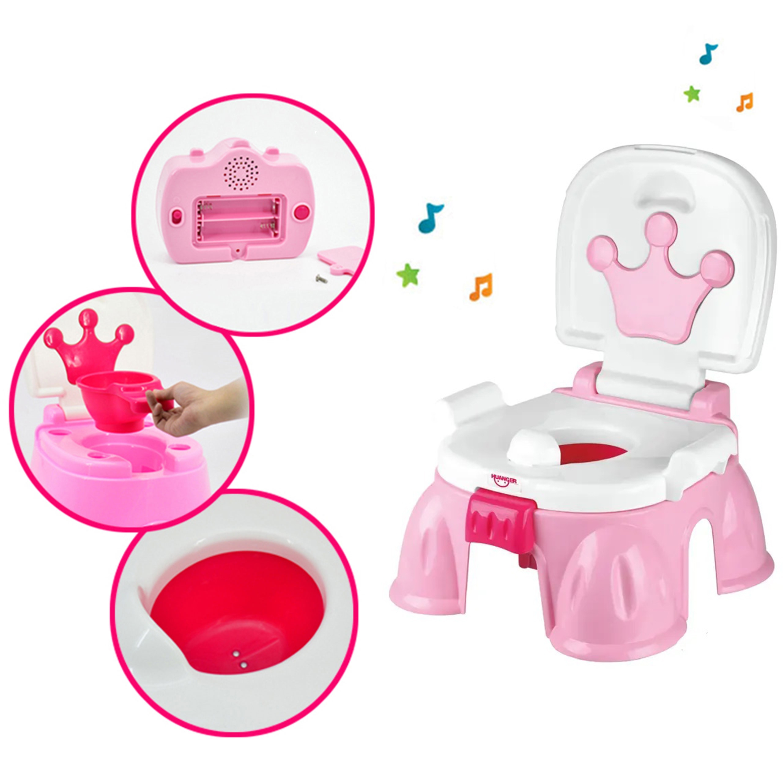 WOOPIE BABY Pierwszy Nocnik dla Dziecka z Muzyką 3w1 Krzesełko Stopień