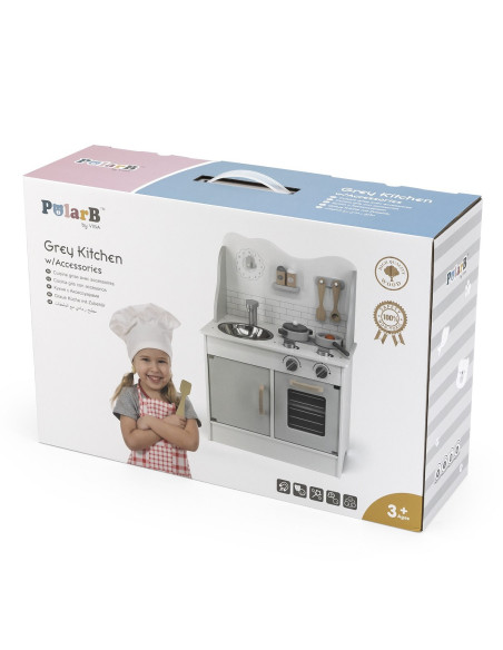 VIGA PolarB Kuchnia z Akcesoriami Silver - Pink