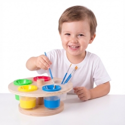 CLASSIC WORLD EDU Obrotowy Stojak na Kubeczki z Farbą