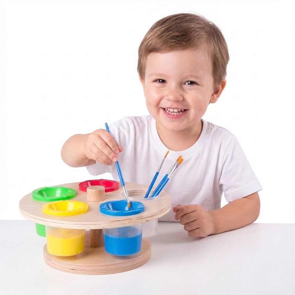 Obrotowa Paleta Małego Artysty - Stojak na Farby - 3 z 3