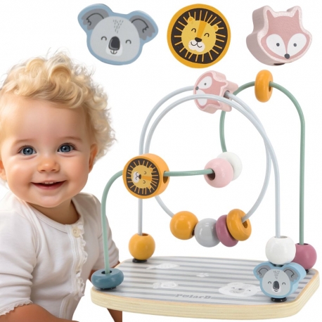 Drewniany Labirynt Przeplatanka Edukacyjna VIGA PolarB