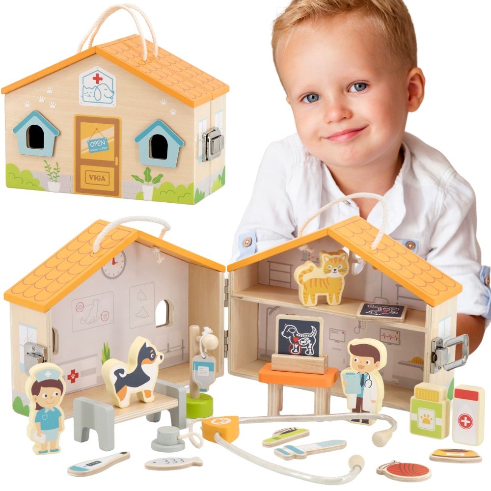 Drewniana klinika dla zwierząt szpital weterynarz - 11 z 11