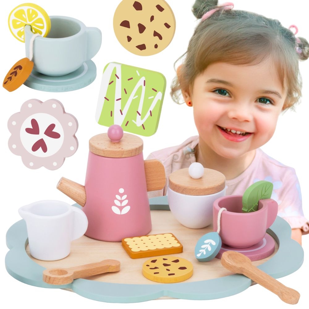 Pastelowe Przyjęcie - Drewniany Zestaw Herbatkowy - 12 z 12