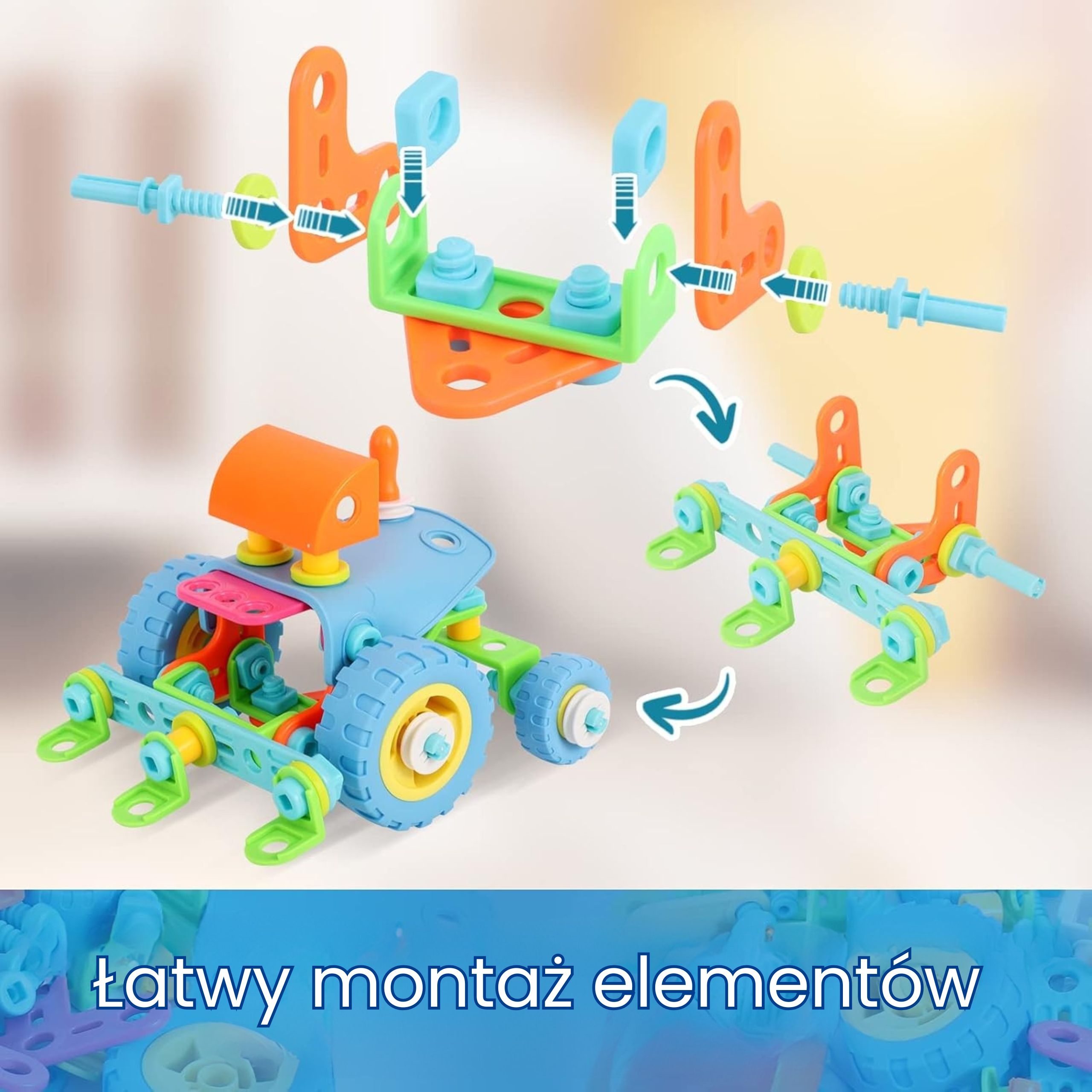 Zestaw pojazdów klocki konstrukcyjny 6w1 stem - 18 z 18