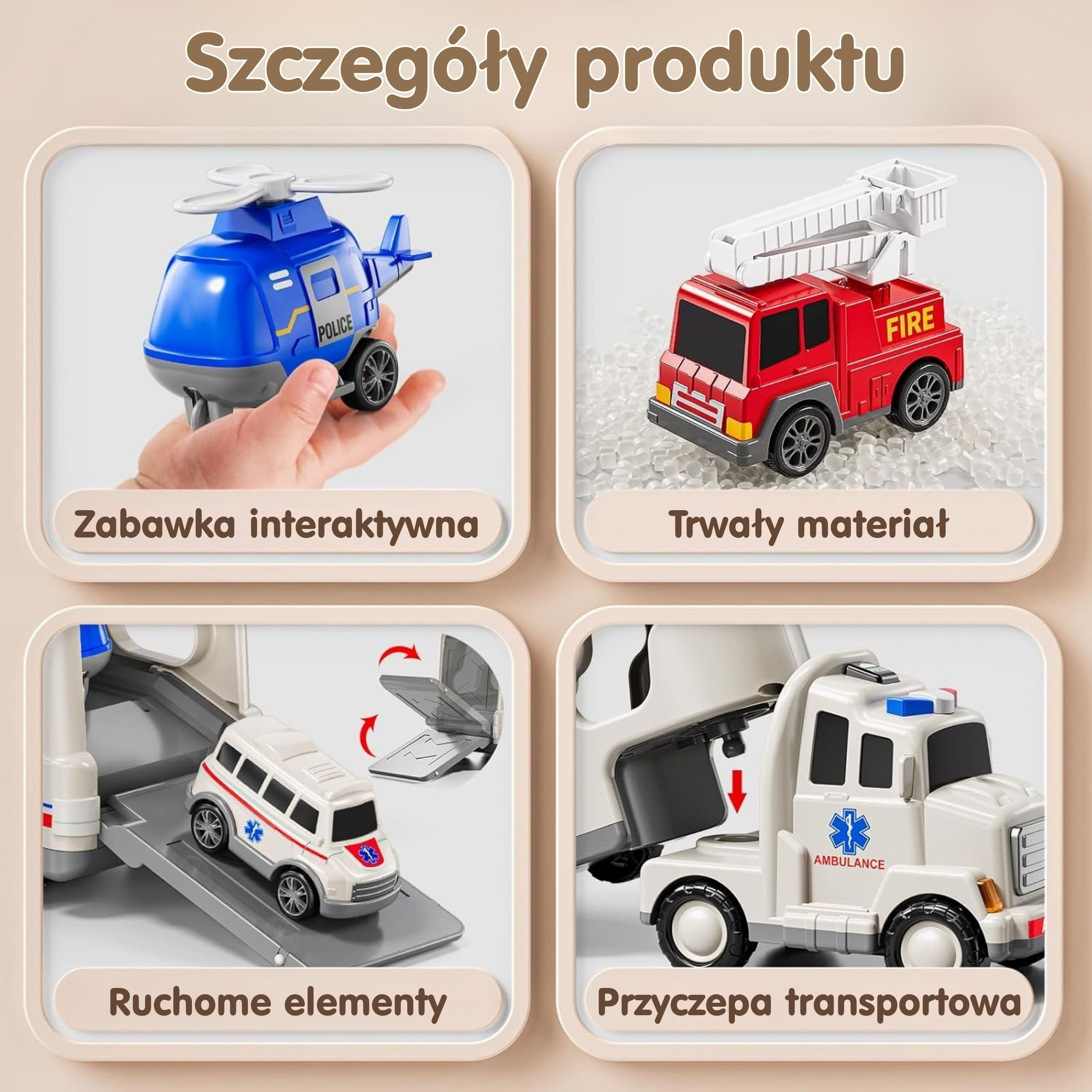 Laweta drogowa zestaw 5 aut - ambulans - 14 z 16