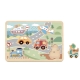 TOOKY TOY Drewniane Interaktywne Puzzle Pojazdy