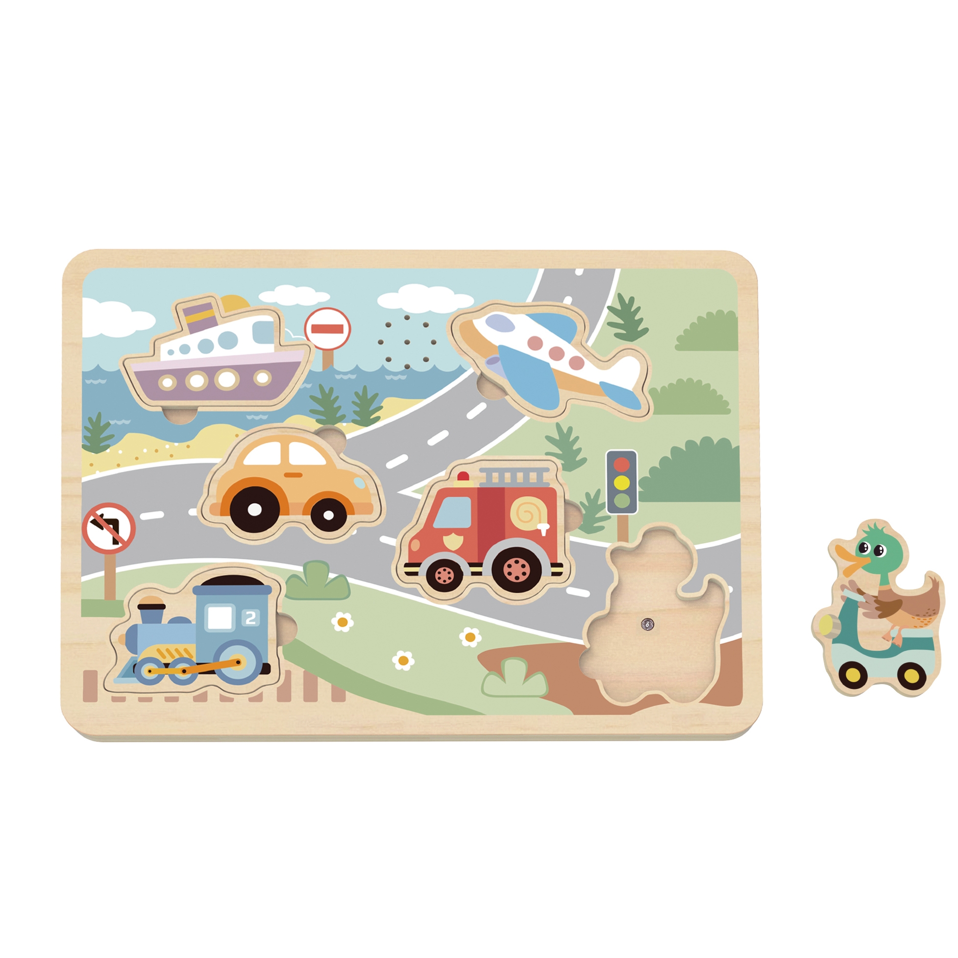 Drewniane interaktywne puzzle pojazdy - 7 z 7