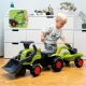 FALK Traktorek Jeździk Baby Claas z Koparką Łyżką i Przyczepą