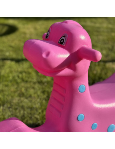 WOOPIE Bujak Wieloosobowy Dino Huśtawka Równoważna Różowa