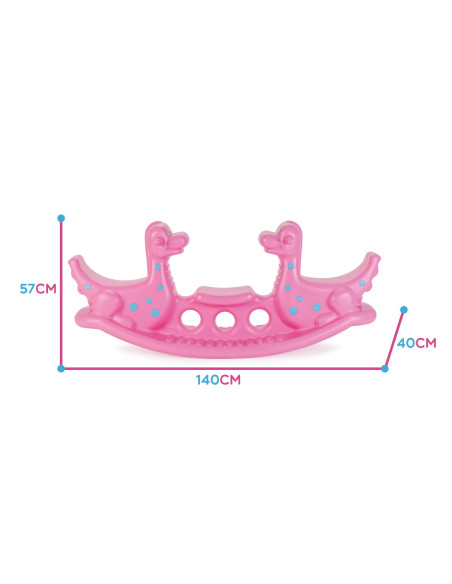 WOOPIE Bujak Wieloosobowy Dino Huśtawka Równoważna Różowa