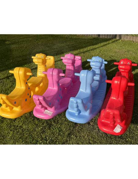 WOOPIE Bujak Wieloosobowy Dino Huśtawka Równoważna Żółta