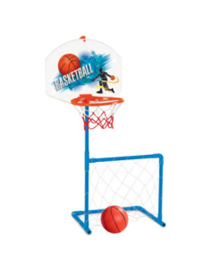 WOOPIE Zestaw 2w1 Koszykówka Bramka do Piłki Nożnej + Piłka 2