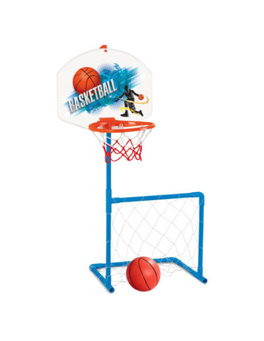 WOOPIE Zestaw 2w1 Koszykówka Bramka do Piłki Nożnej + Piłka