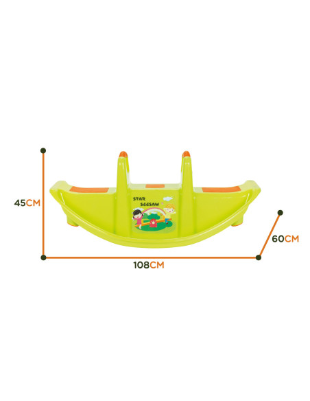 WOOPIE Bujak Wieloosobowy STAR Huśtawka Równoważna Zielona