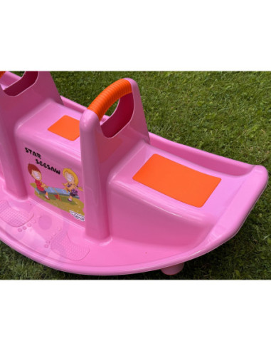 WOOPIE Bujak Wieloosobowy STAR Huśtawka Równoważna Różowa